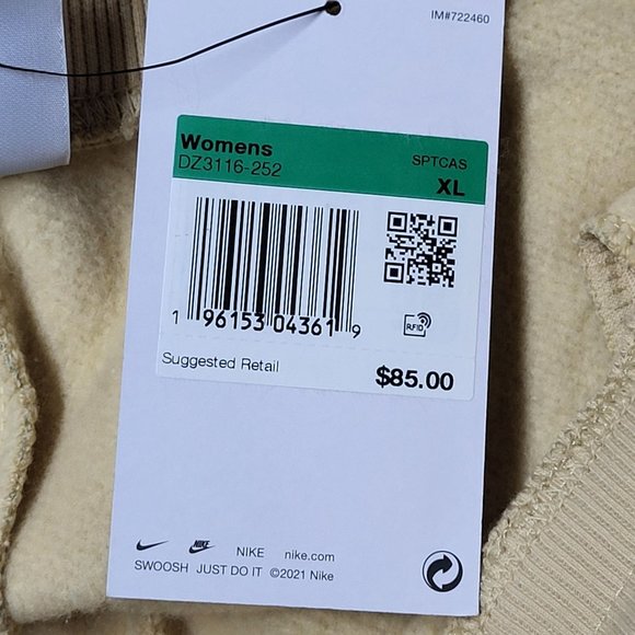 NWT Nike Project Uphoria Women's Fleece Pants Wide Leg DZ3116 Khaki Sweats - XL - Picture 7 of 16